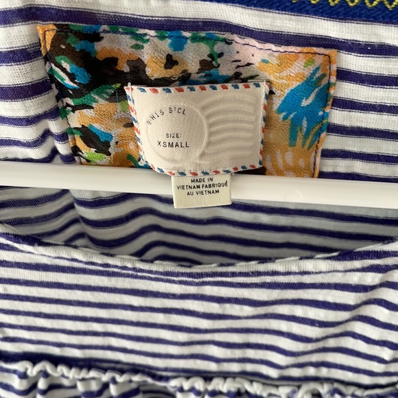 Anthro Postmark Ruffled Striped Tee - Picture 4 of 5